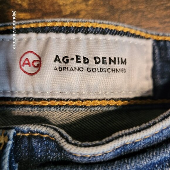 AG Adriano Goldschmied Jeans 27 R Middi Ankle Mid Rise Legging Medium Dark Wash - Picture 5 of 12